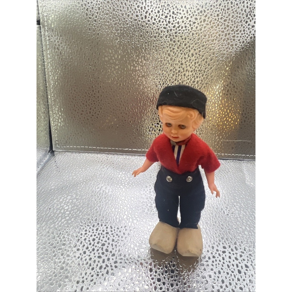 Vintage Hardanger mini doll Norway‎ Norwegian Dress 6"  closing blue eyes